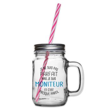 Pas parfait mais moniteur - Bocal à boisson - transparent - Droite