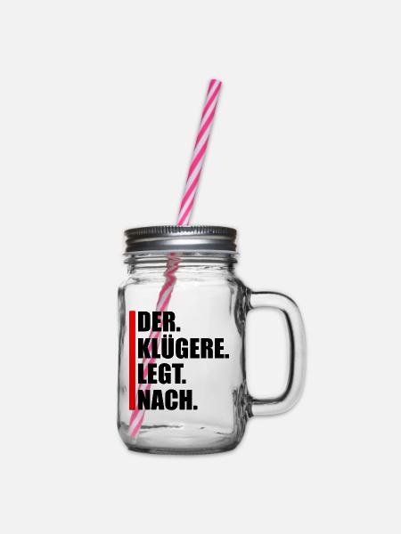 Rave Raver Techno - Henkelglas mit Schraubdeckel - Klar