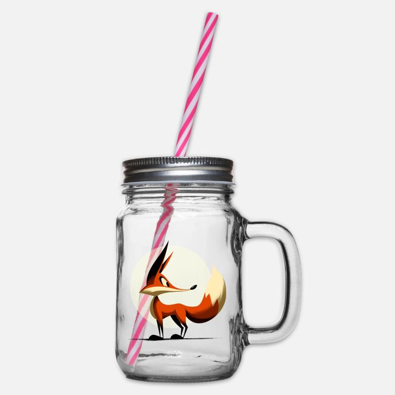 Frecher Fuchs - Henkelglas mit Schraubdeckel - Klar