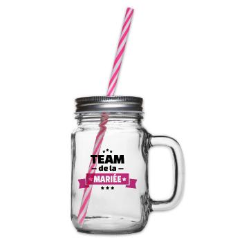 team de la mariée (vers.15) - Bocal à boisson - transparent - Droite