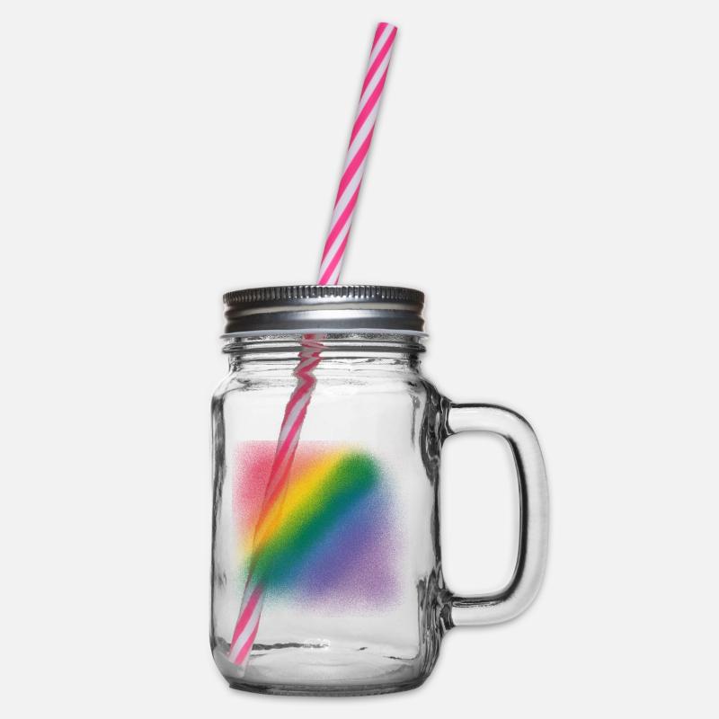 Rainbow - Henkelglas mit Schraubdeckel - Klar