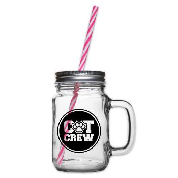 Cat Crew - Henkelglas mit Schraubdeckel - Klar - Rechts
