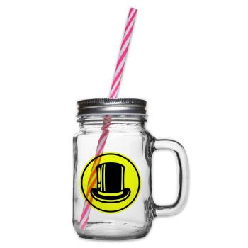 Bräutigam Zylinder - Henkelglas mit Schraubdeckel - Klar - Rechts