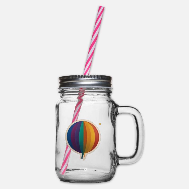 Lovebaloon - Henkelglas mit Schraubdeckel - Klar