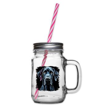 Great Dane - Glass jar with handle and screw cap - clear - Right