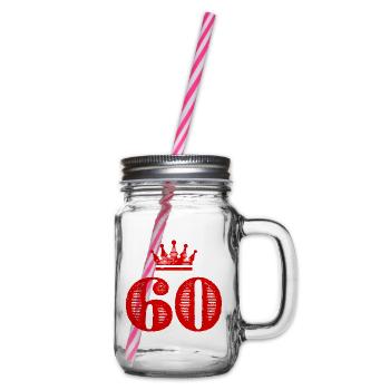 60 Number Crown - Glass jar with handle and screw cap - clear - Right