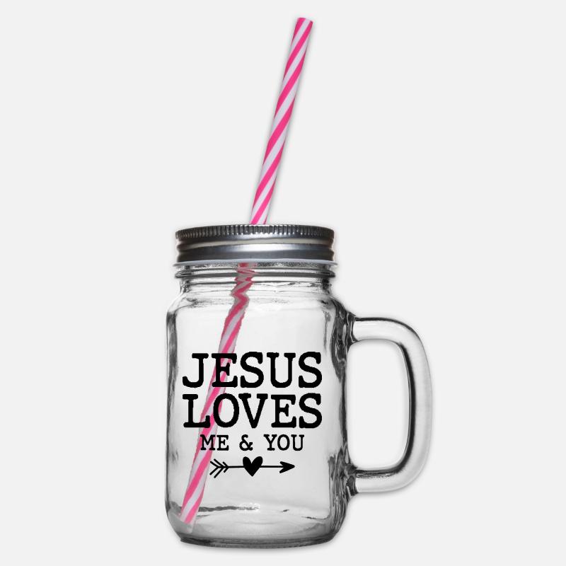Jésus t’aime - Bocal à boisson - transparent