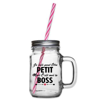 C'est Moi Le Boss Cadeau Bébé Garçon Humour - Bocal à boisson - transparent - Droite