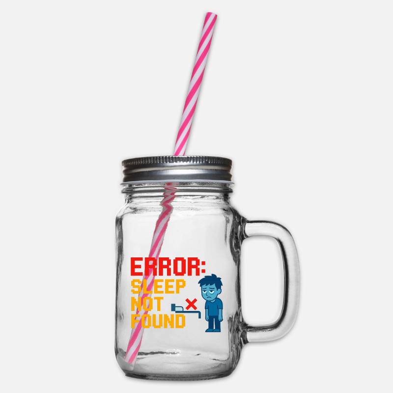Error: Sleep Not Found - Henkelglas mit Schraubdeckel - Klar