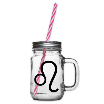 Leo - Glass jar with handle and screw cap - clear - Right