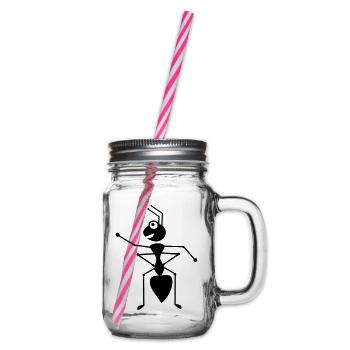 Ameise, Ameisen, Ant, insekt, Wald, Wiese, - Henkelglas mit Schraubdeckel - Klar - Rechts