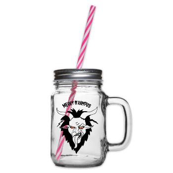 Merry Krampus - Henkelglas mit Schraubdeckel - Klar - Rechts