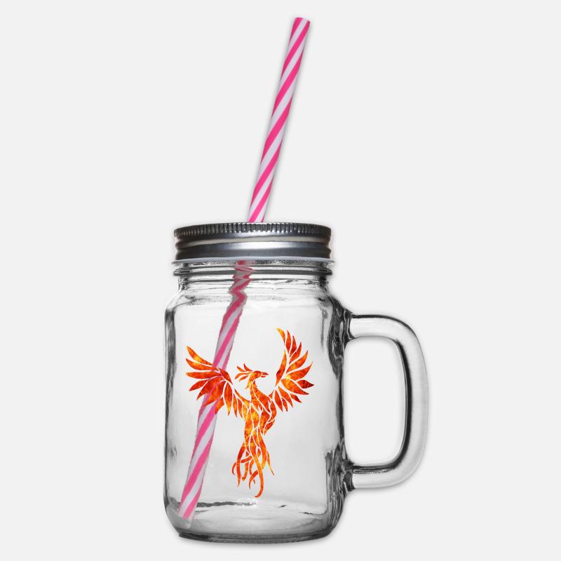 fire phoenix - Bocal à boisson - transparent
