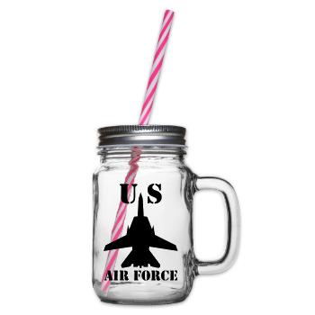 air_force - Glass jar with handle and screw cap - clear - Right