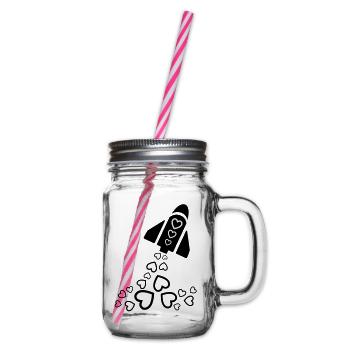 rocketlove_f2 - Glass jar with handle and screw cap - clear - Right