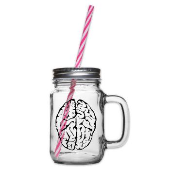 brain - Glass jar with handle and screw cap - clear - Right