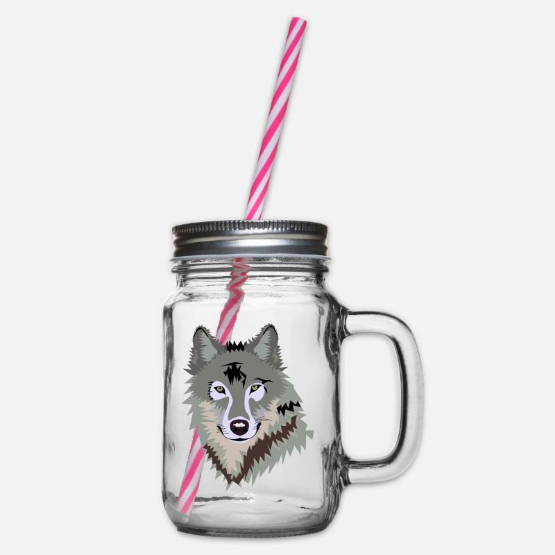 Wolf - Henkelglas mit Schraubdeckel - Klar