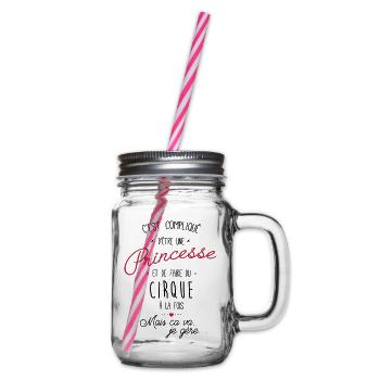 princesse et Cirque - Bocal à boisson - transparent - Droite