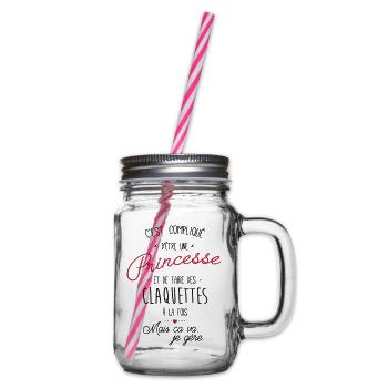 princesse et Claquettes - Bocal à boisson - transparent - Droite