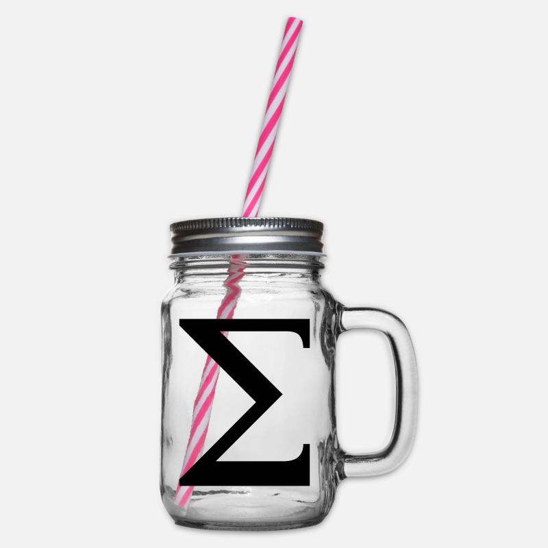 Sigma alphabet grec - Bocal à boisson - transparent