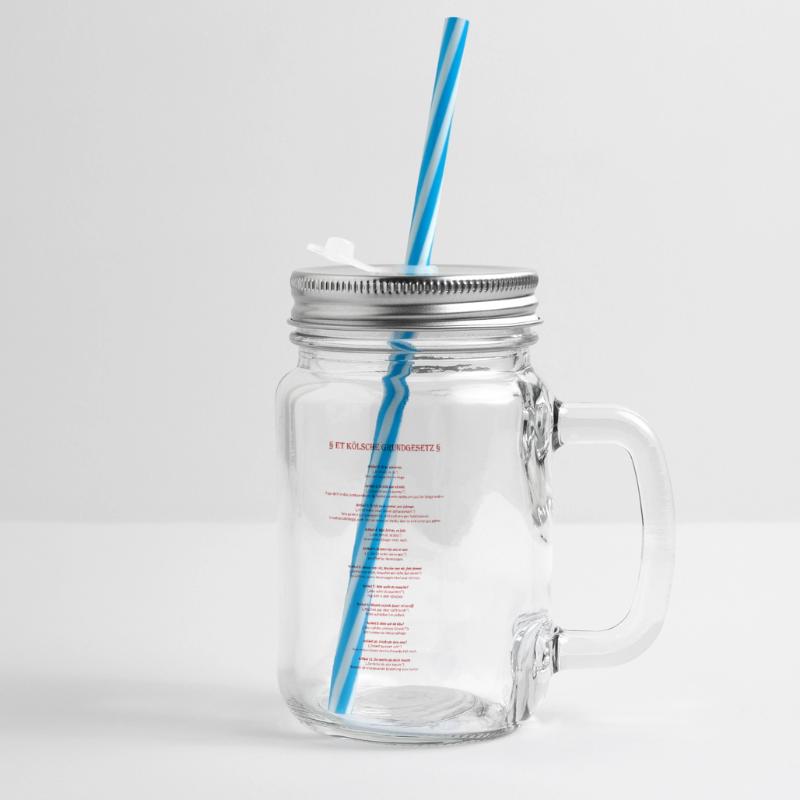 Et Kölsche Basic Law - Et Kölsche Basic Law Glass jar with handle and screw cap