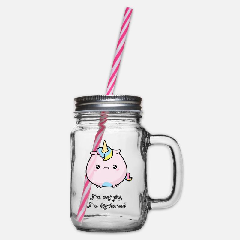 Licorne mignon mignon gros - Bocal à boisson - transparent