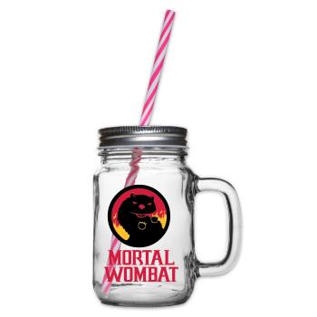 Mortal Wombat - Henkelglas mit Schraubdeckel - Klar - Rechts