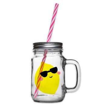 Zitrone - Henkelglas mit Schraubdeckel - Klar - Rechts
