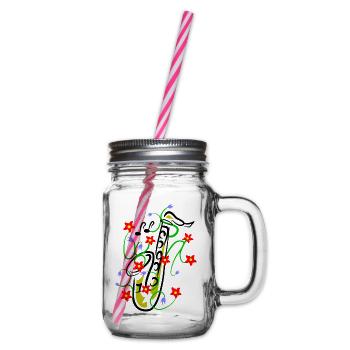 Conception du saxophone - Bocal à boisson - transparent - Droite