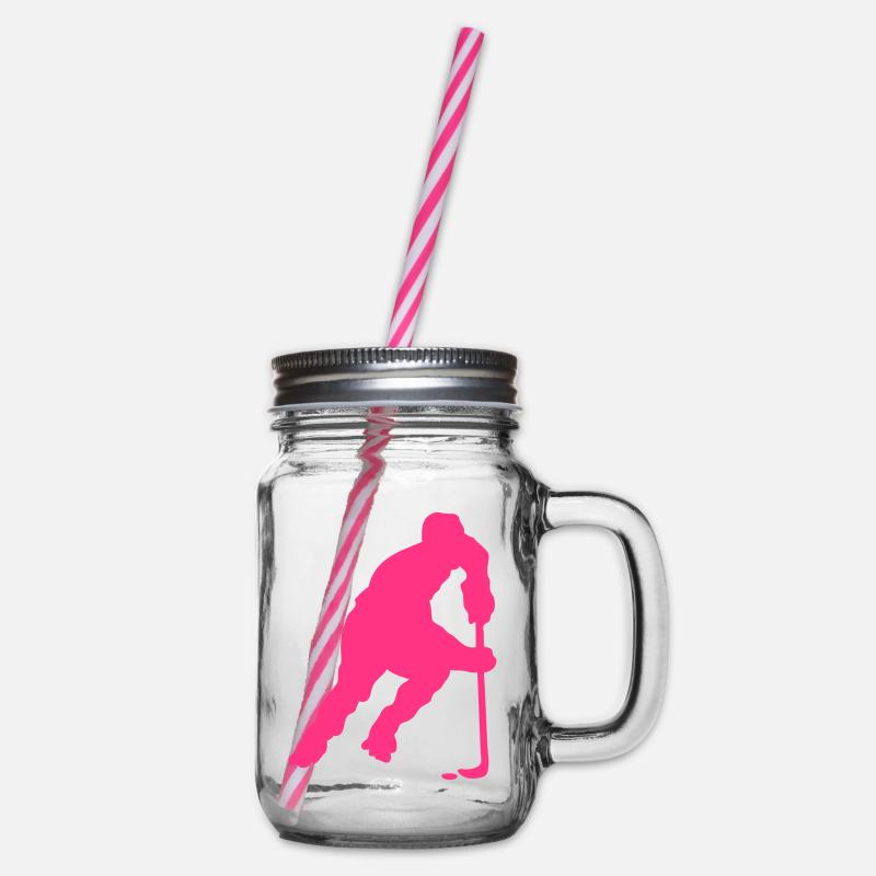 roller inline hockey silhouette dessin - Bocal à boisson - transparent