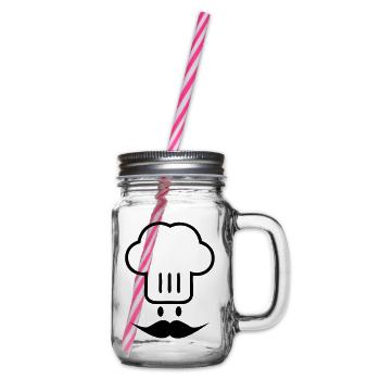 Tête de chef - Bocal à boisson - transparent - Droite