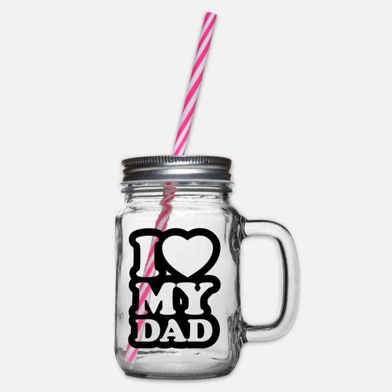 I love my dad - J'aime mon papa - Bocal à boisson - transparent