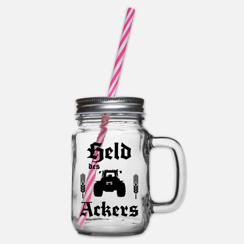 Held des Ackers Trecker - Henkelglas mit Schraubdeckel - Klar