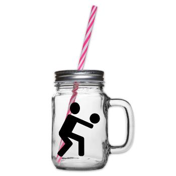 Volleyball - Henkelglas mit Schraubdeckel - Klar - Rechts