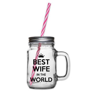 best wife in the world - Bocal à boisson - transparent - Droite