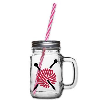 Stricken - Henkelglas mit Schraubdeckel - Klar - Rechts