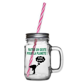 humour écolo - Bocal à boisson - transparent - Droite