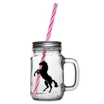 Pferd - Horse - Henkelglas mit Schraubdeckel - Klar - Rechts
