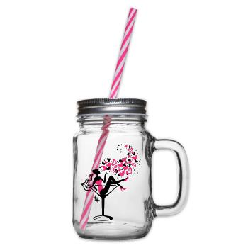 Braut - Bride - JGA - Cocktail - Herz - 2C - Henkelglas mit Schraubdeckel - Klar - Rechts