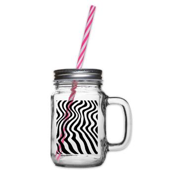 Databending Lines - Henkelglas mit Schraubdeckel - Klar - Rechts