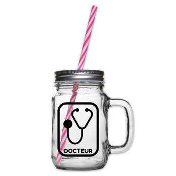 Arzt / Medizin / Ärztin / doctor - Henkelglas mit Schraubdeckel - Klar - Rechts