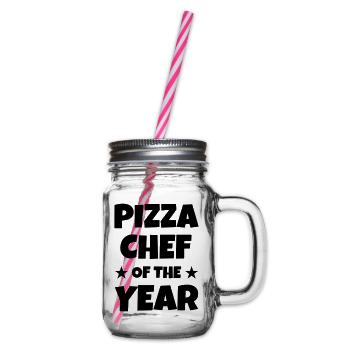 pizza / pizzaiolo / chef / italie / pizzaiola - Bocal à boisson - transparent - Droite