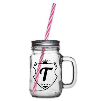 t letter - Henkelglas mit Schraubdeckel - Klar - Rechts