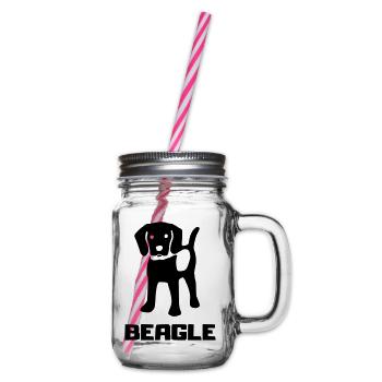 beagle - Henkelglas mit Schraubdeckel - Klar - Rechts