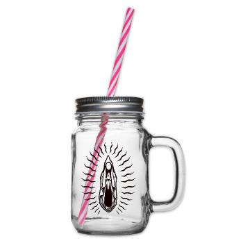 Santa Vulva Black - Henkelglas mit Schraubdeckel - Klar - Rechts