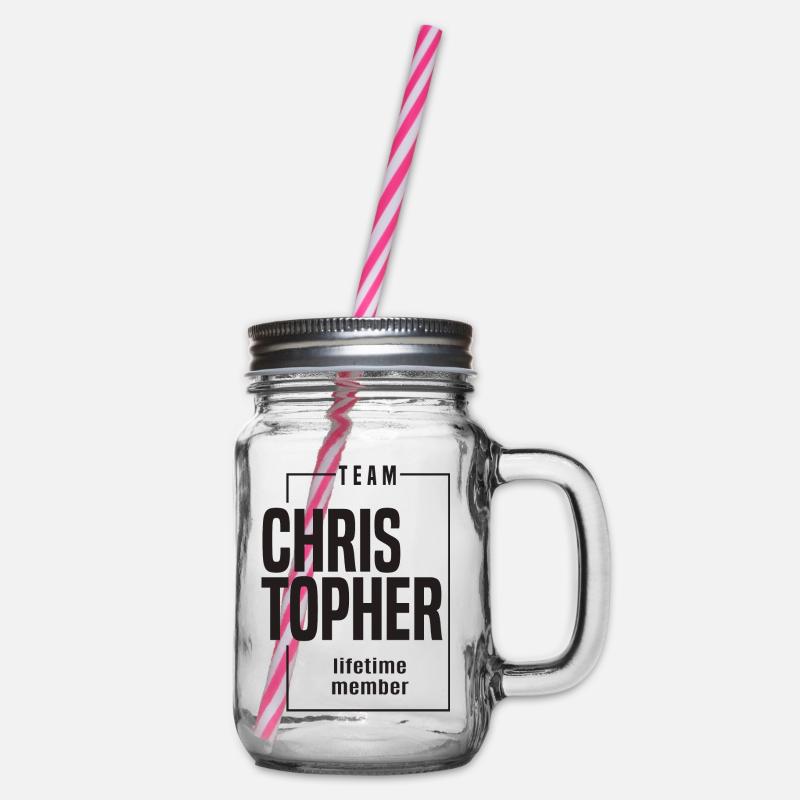 Christopher - Henkelglas mit Schraubdeckel - Klar