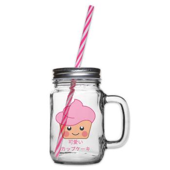 cupcake kawaii - Bocal à boisson - transparent - Droite