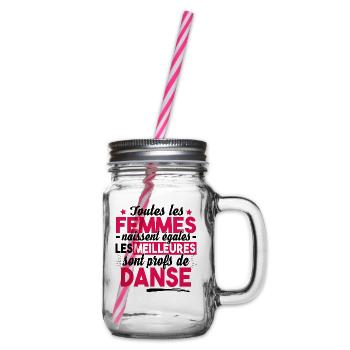 Prof Professeur Danse Métier Humour Cadeau - Bocal à boisson - transparent - Droite