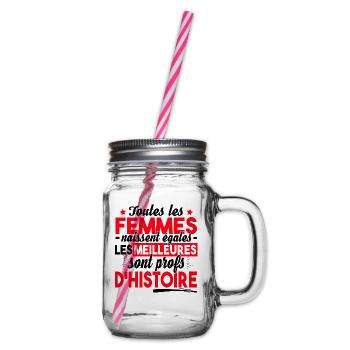 Prof Professeur Histoire Métier Collège Lycée - Bocal à boisson - transparent - Droite