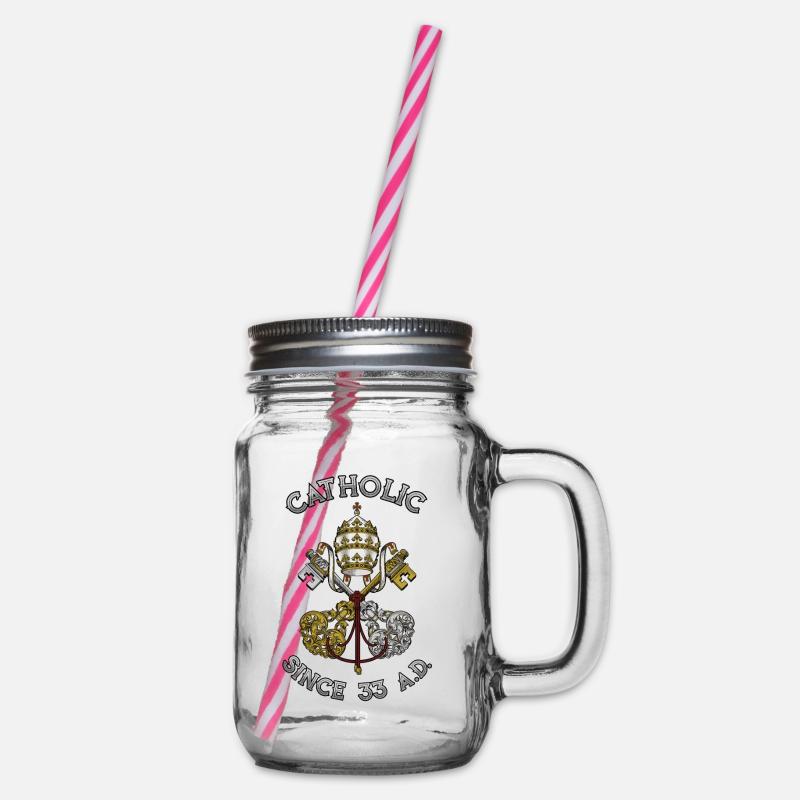 Catholic Since 33 AD - Henkelglas mit Schraubdeckel - Klar